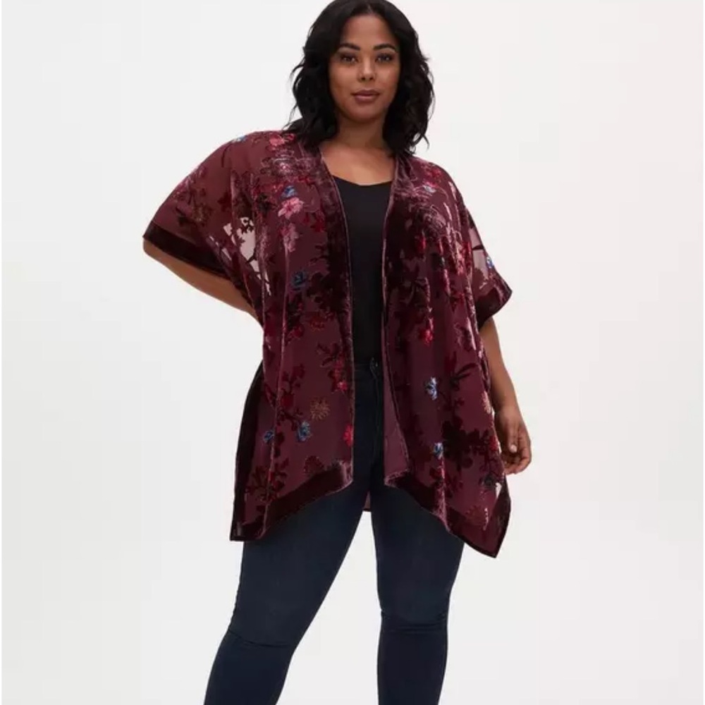Torrid Chic Burnout Velvet Kimono
